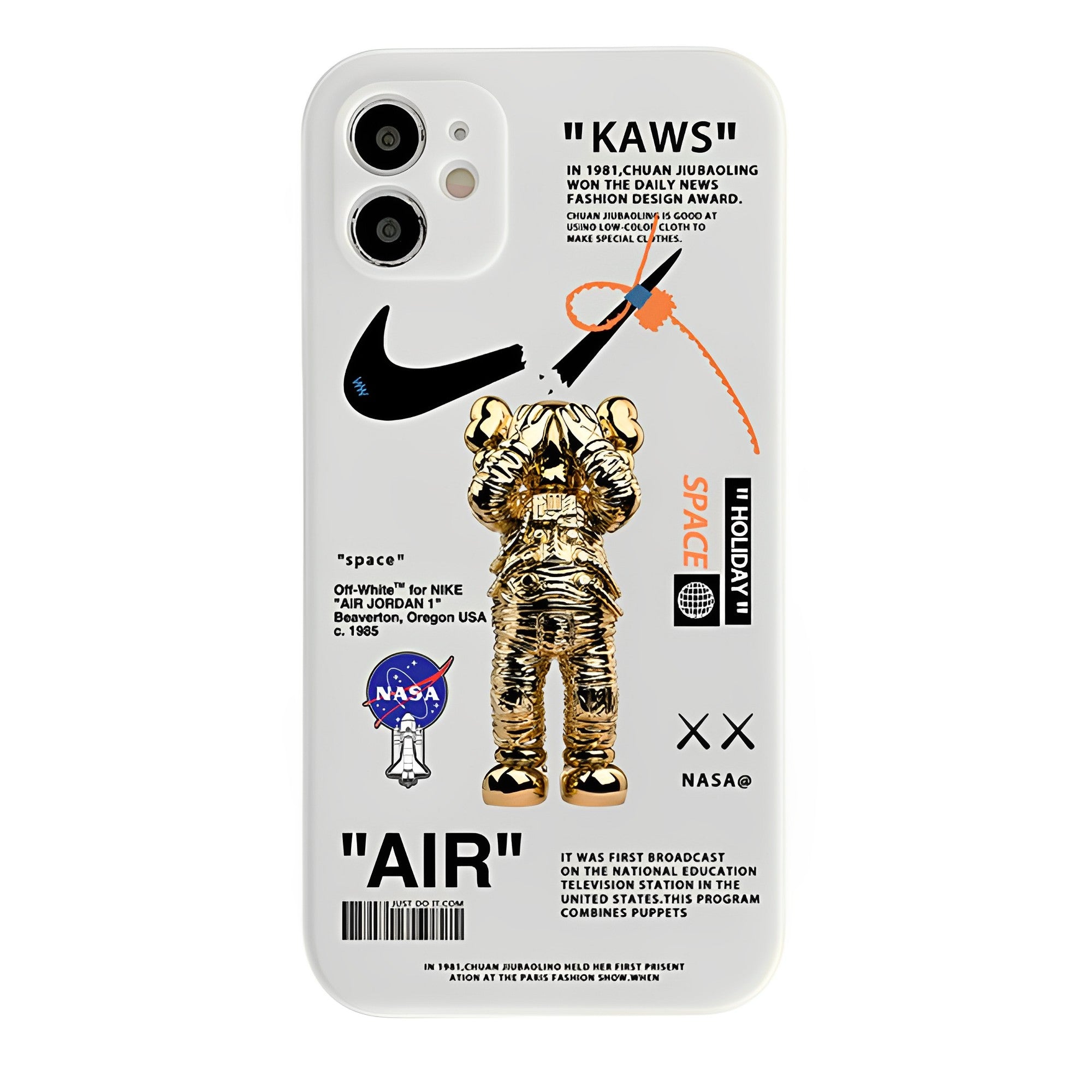 NIKE × Air Jordan 1× KAWS ×NASA Label iPhone Case