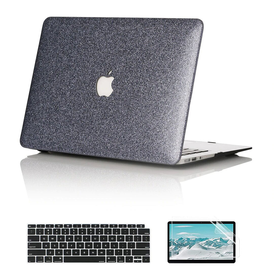 Glitter Dark Grey Macbook  case