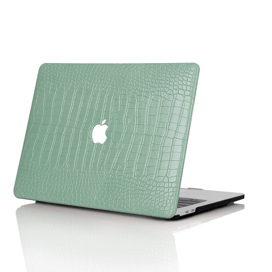 Faux Crocodile Mint Green MacBook Case