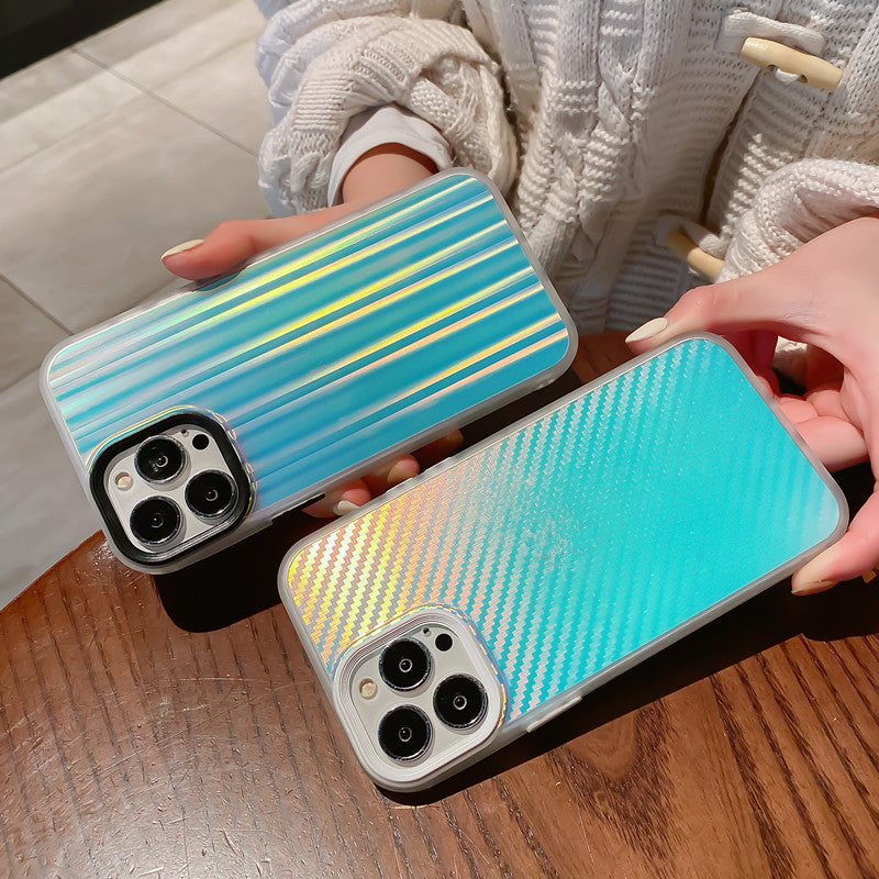 Vertical Bar Colorful Laser iphone Case