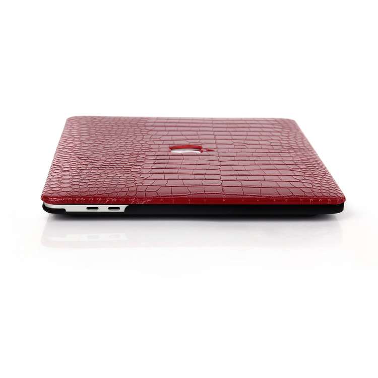 Faux Crocodile Wine Red MacBook Case