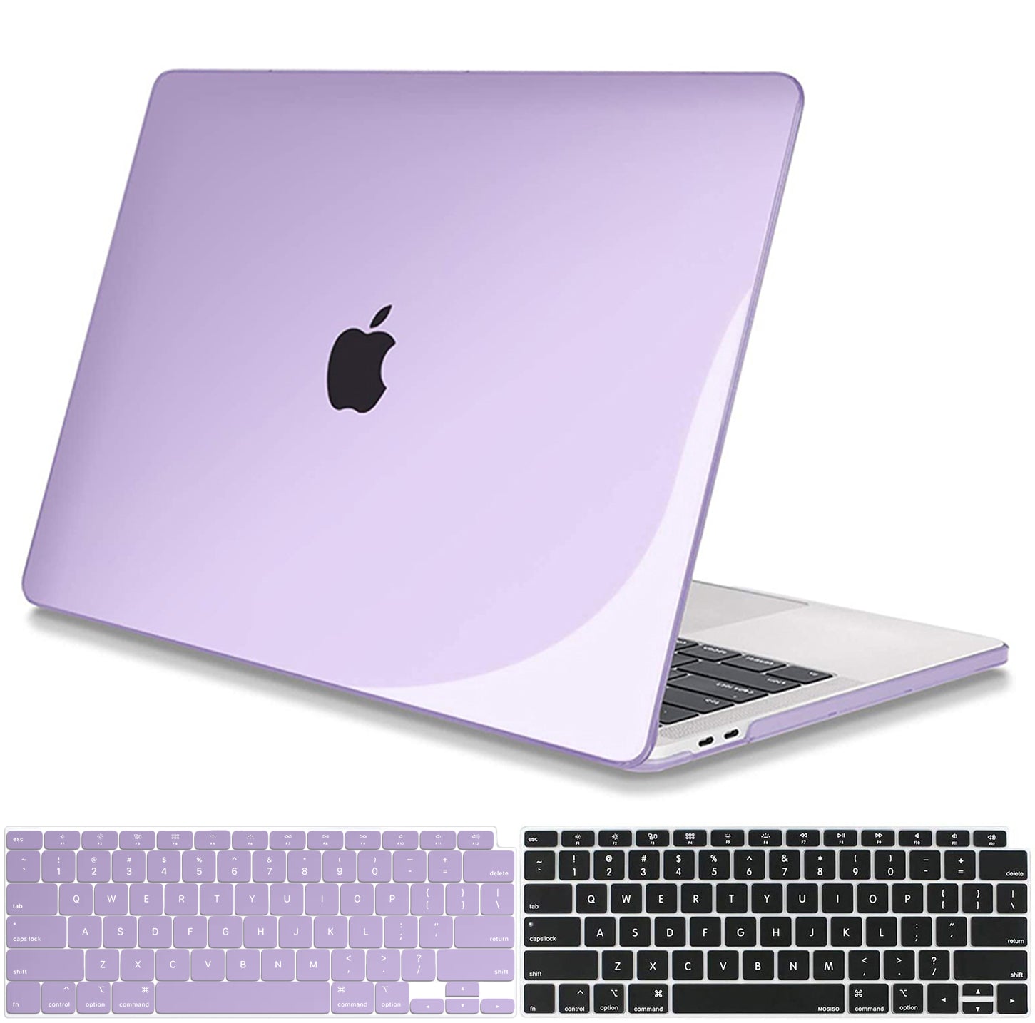 Transparent Purple Macbook case customizable