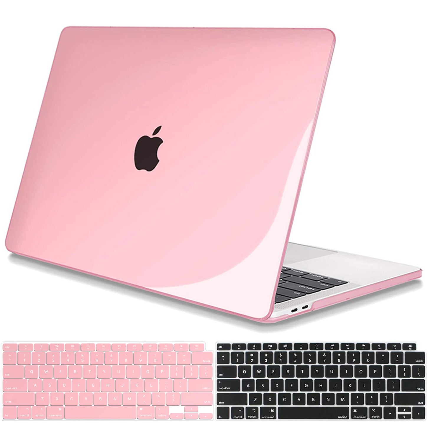 Transparent pink Macbook case customizable