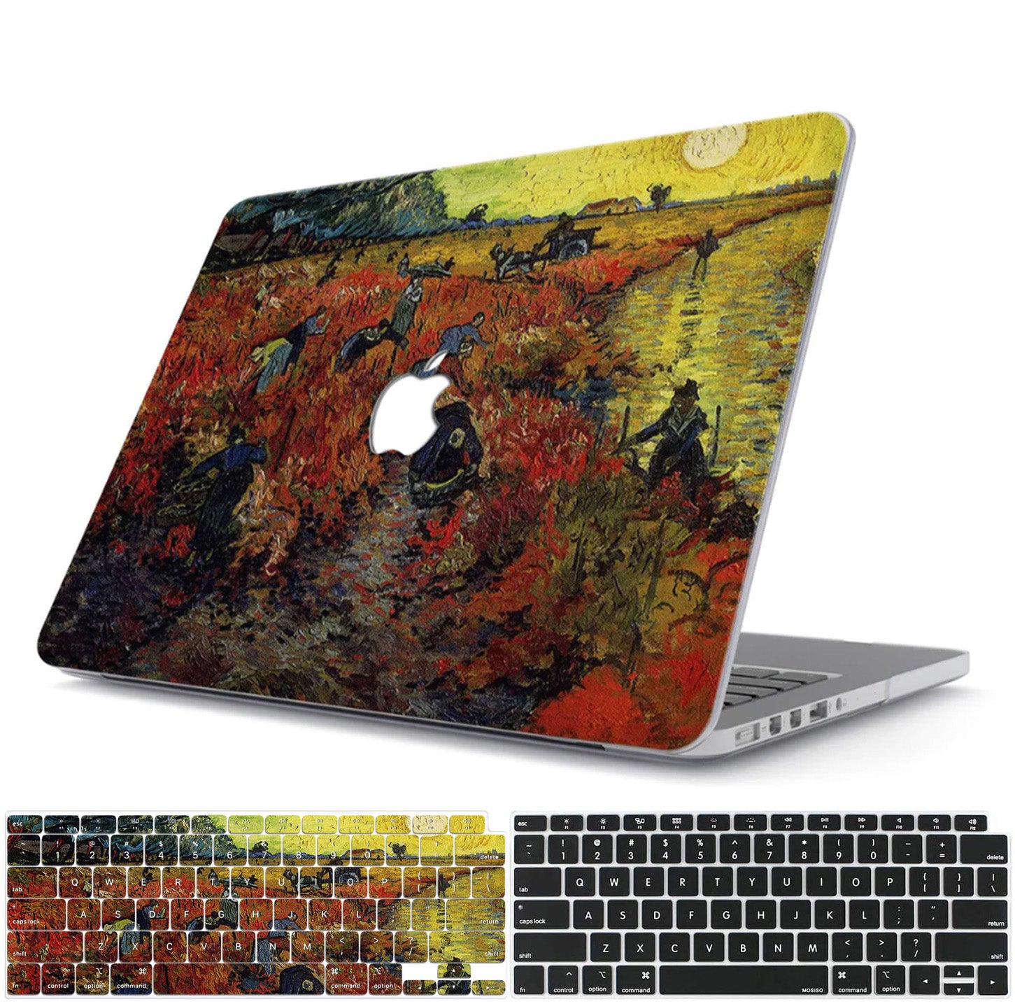Obras de Van Gogh - Funda para Macbook ''Viñedo rojo''