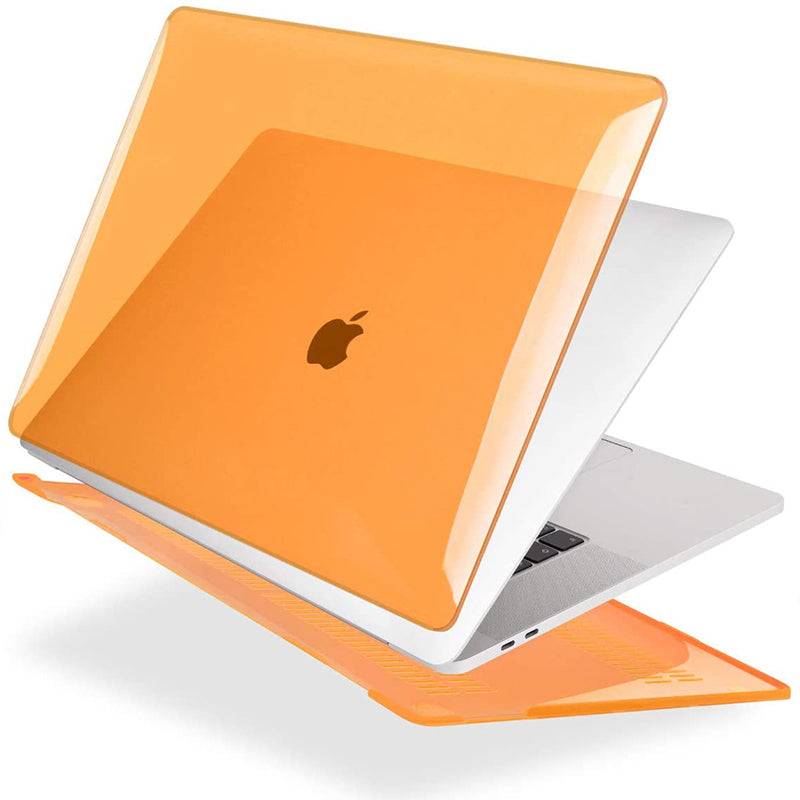 Transparent orange  Macbook case customizable