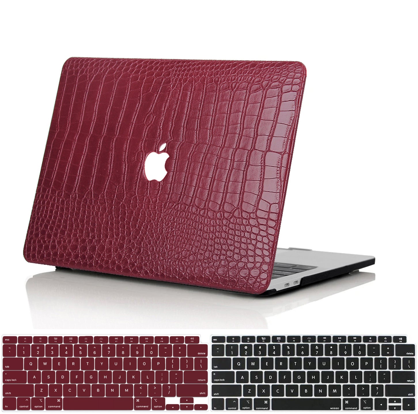 drag Hilsen Forkæle Faux Crocodile Wine Red MacBook Case | BELKCASE