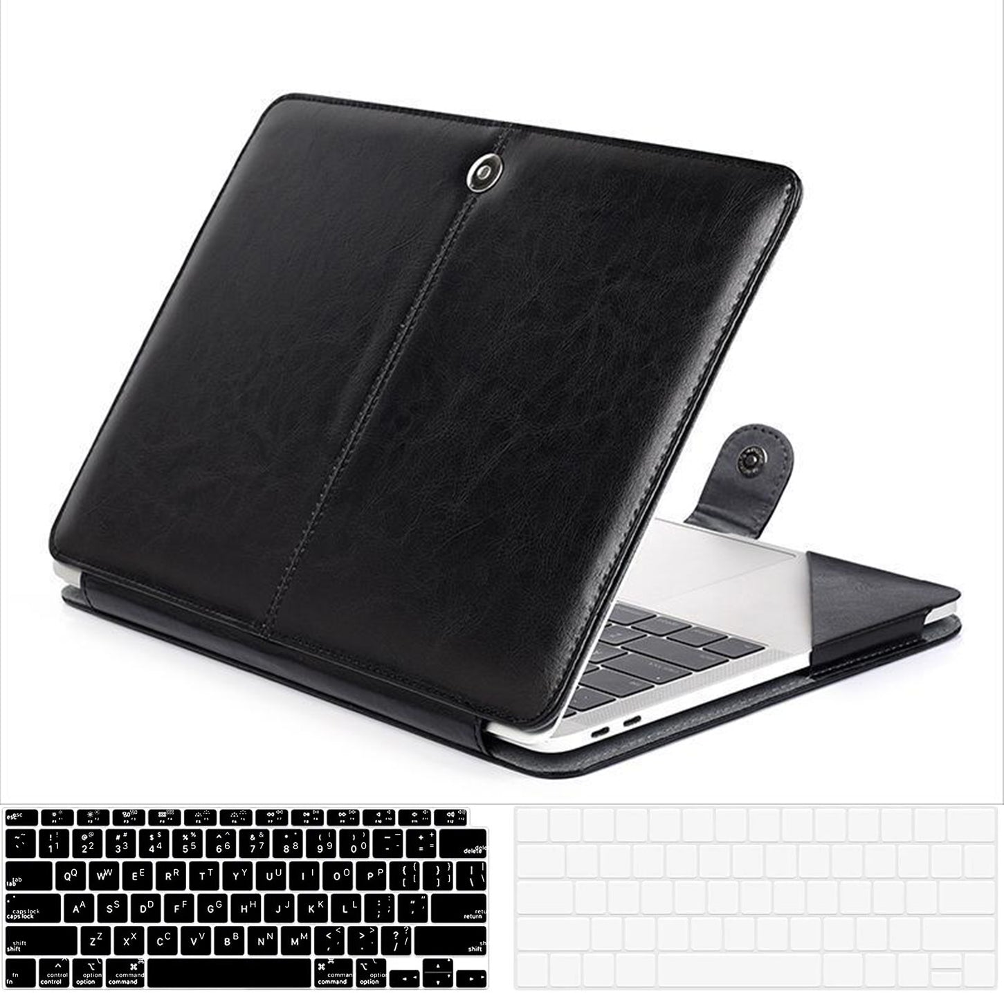 Black PU Leather MacBook Case
