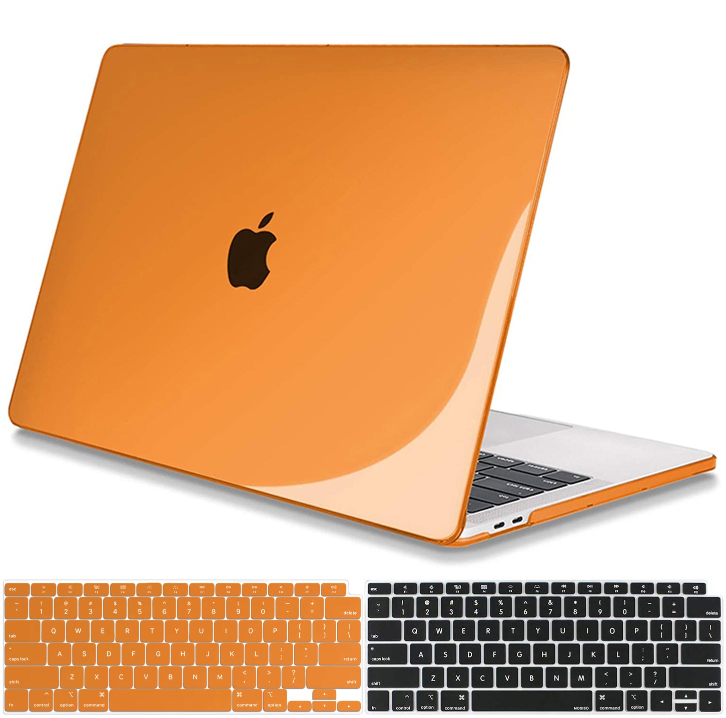 Transparent orange  Macbook case customizable