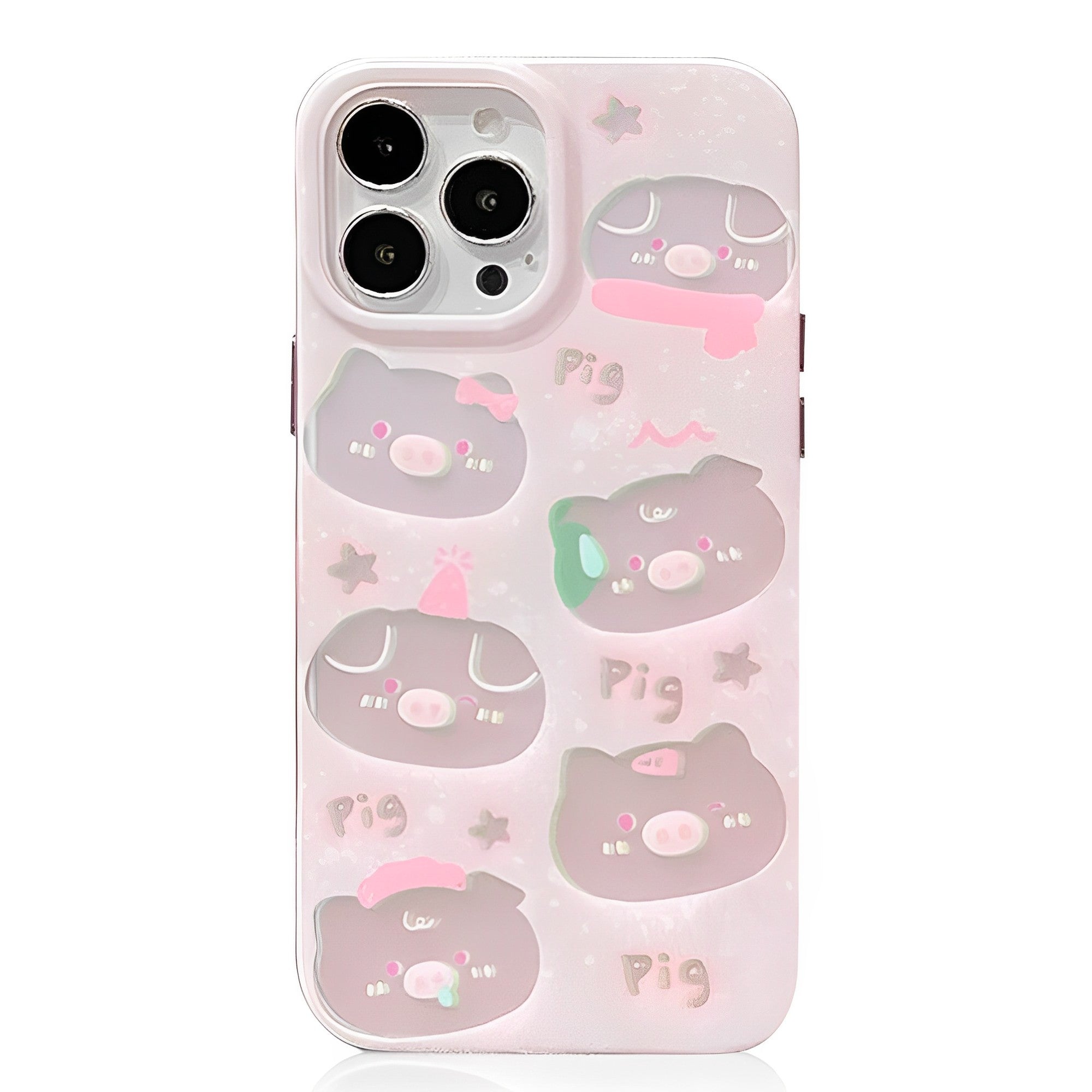 Cute Pig Laser iphone Case