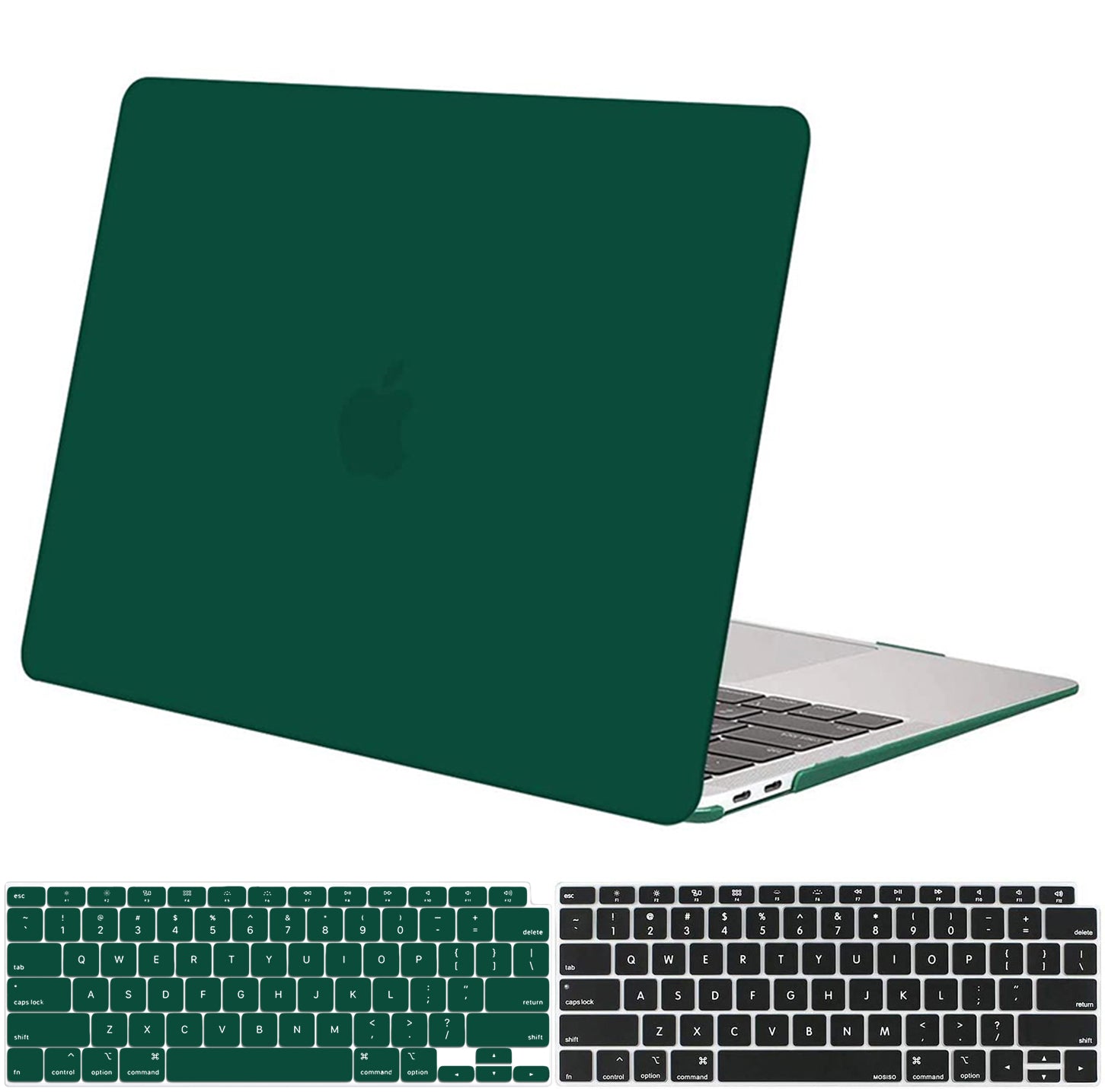 Frosted Dark Green Macbook case customizable