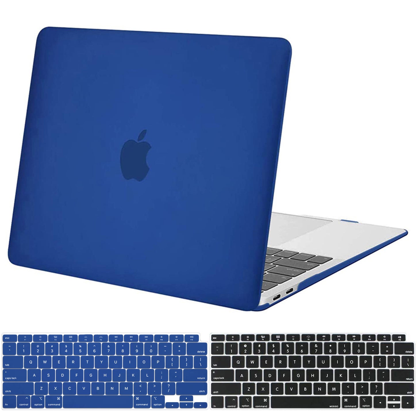 Frosted Dark Blue Macbook case customizable